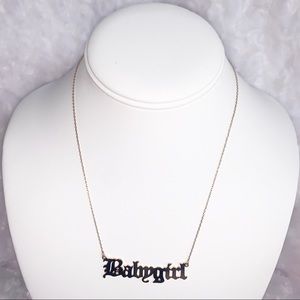🔴SOLD🔴”BABYGIRL” GOLD NAME PLATE NECKLACE | NWOT